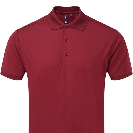Premier Heren Coolchecker Poloshirt (Bourgondië) - Image 2