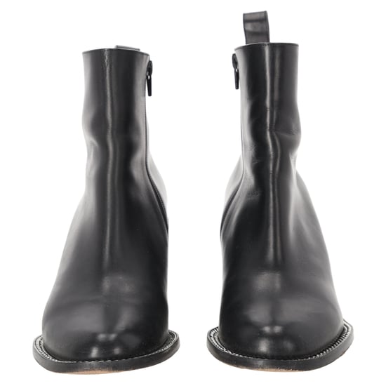 Givenchy Kettenlink Accent Enkellaarsjes in Zwart Leer - Image 4