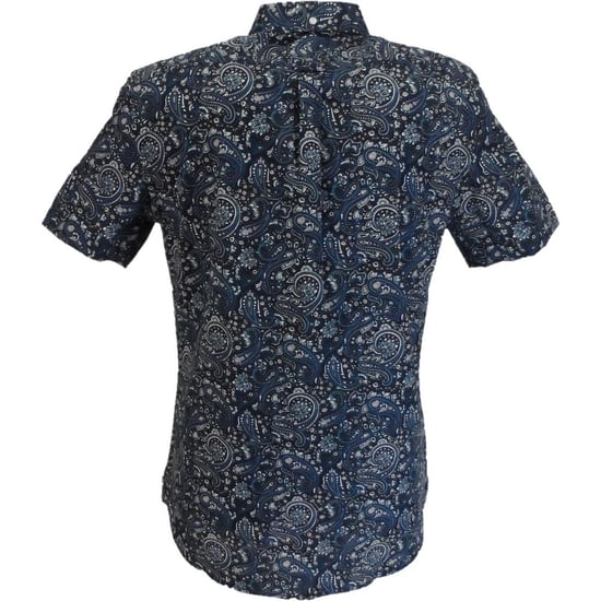 Lambretta Heren overhemd Paisley (Zwart/Grijs/Blauw) - Image 2