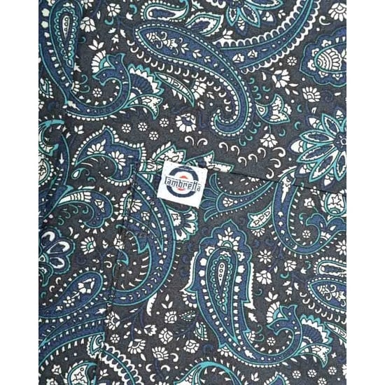 Lambretta Heren overhemd Paisley (Zwart/Grijs/Blauw) - Image 3
