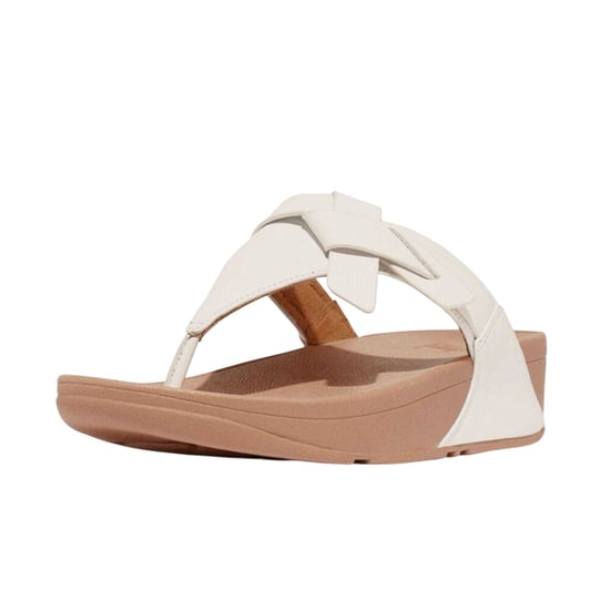 Fit Flop Dames Lulu Geknoopte Leren Sandalen (Wit) - Image 1
