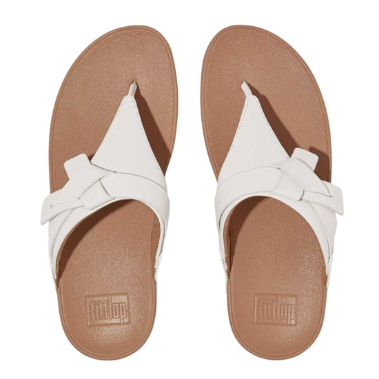 Fit Flop Dames Lulu Geknoopte Leren Sandalen (Wit) - Image 2
