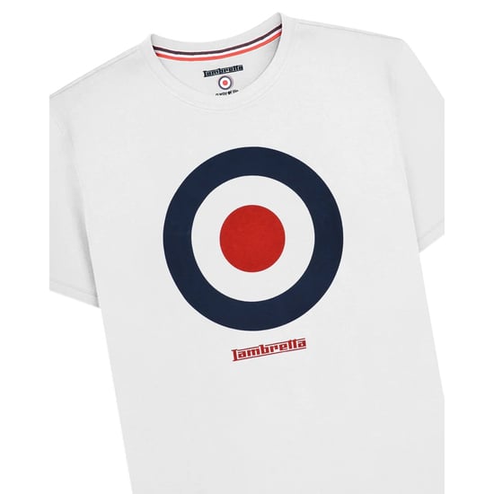 Lambretta Heren Target Katoenen T-Shirt (Wit) - Image 3