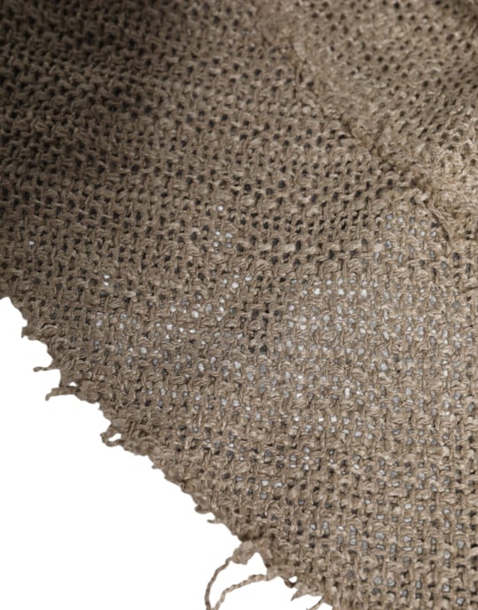 Linnen Bucket Hat met Versleten Detail - Image 5