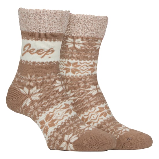 2 Paar Dames Thermische Patroon Fair Isle Sokken Warme Wintersokken - Image 1