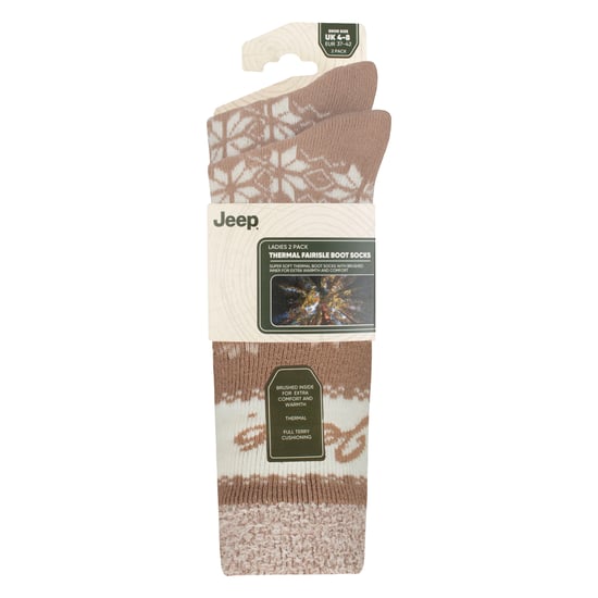 2 Paar Dames Thermische Patroon Fair Isle Sokken Warme Wintersokken - Image 2