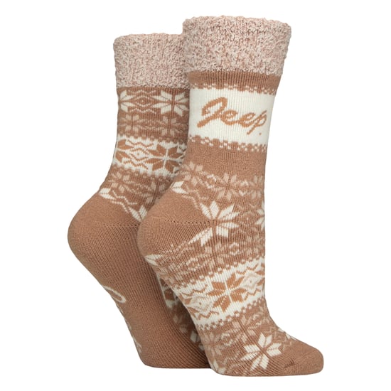 2 Paar Dames Thermische Patroon Fair Isle Sokken Warme Wintersokken - Image 3