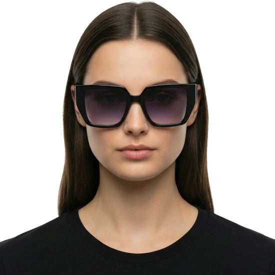 Vrouwen Rechthoekige Zonnebril Gemaakt van Gerecycled Plastic KL6098S N - Image 3