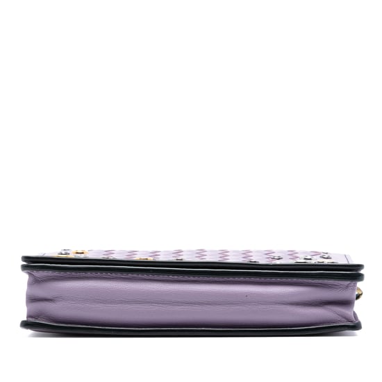 Tweedekans Nappa Intrecciato Studded Wallet On Chain - Image 3