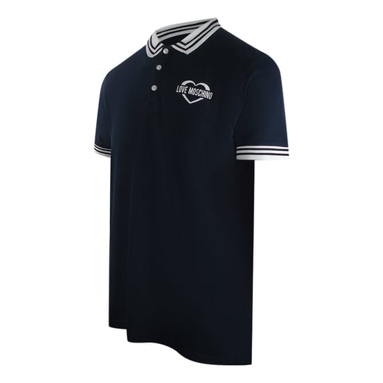 Love Moschino Marineblauwe Poloshirt Met Klein Hartje-logo - Image 1