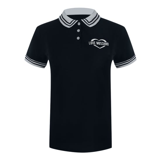 Love Moschino Marineblauwe Poloshirt Met Klein Hartje-logo - Image 3