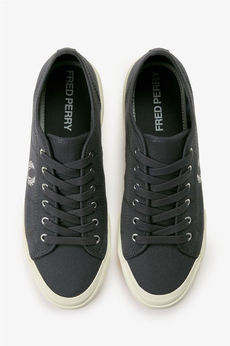 Fred Perry B708 Vintage Tennis Canvas Heren Sneakers Ankergrijs - Image 5