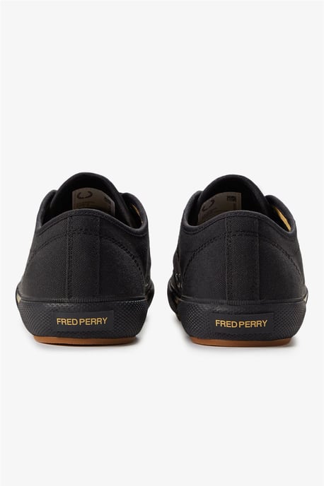 Fred Perry B708 Vintage Tennis Canvas Heren Zwarte/Champagne Sneakers - Image 4