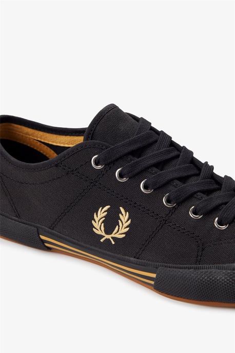 Fred Perry B708 Vintage Tennis Canvas Heren Zwarte/Champagne Sneakers - Image 6