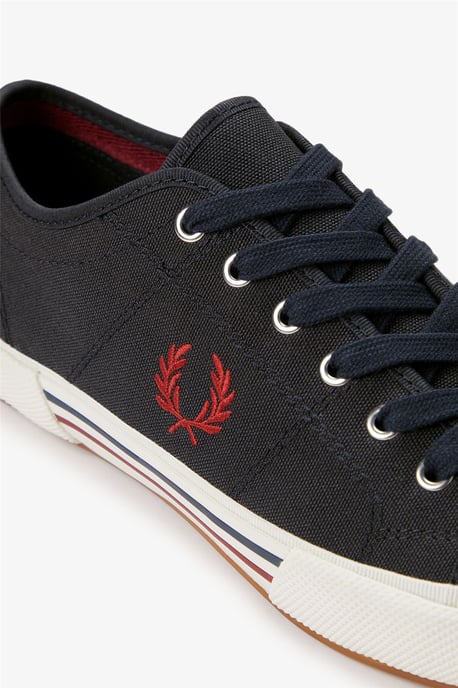 Fred Perry B708 Vintage Tennis Canvas Heren Navy/Rode Sneakers - Image 6