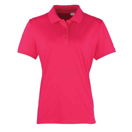 Premier Dames/Dames Coolchecker Poloshirt (Heet Roze) - Image 1