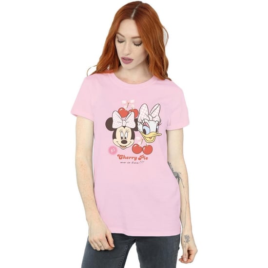 Disney Dames/Dames Minnie Mouse & Daisy Cherry Katoenen Vriendje T-shirt (Baby Roze) - Image 3