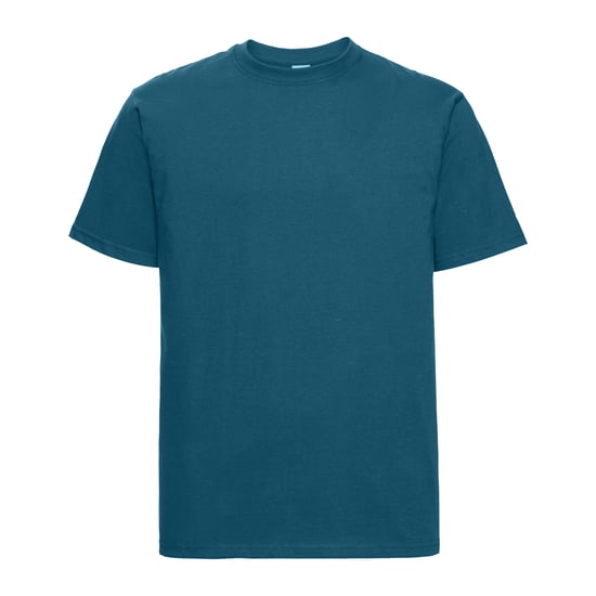 Russell Europa Heren Klassiek Zwaargewicht Ringspun Korte Mouwen T-Shirt (Benzineblauw) - Image 1