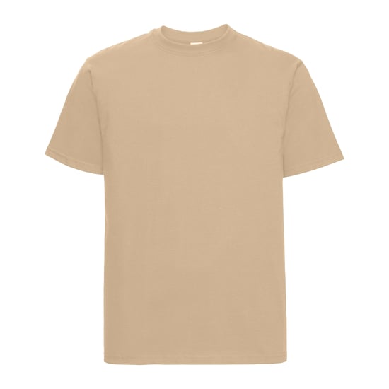 Russell Europa Heren Klassiek Zwaargewicht Ringspun Korte Mouwen T-Shirt (Tan) - Image 1