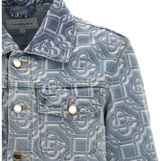 Casablanca Classic Monogram Gebleekte Blauwe Denimjas - Image 3