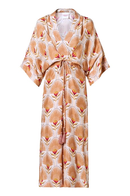 Caroline Tensen Islay Kimono Jurk Zand / Multi - Image 3