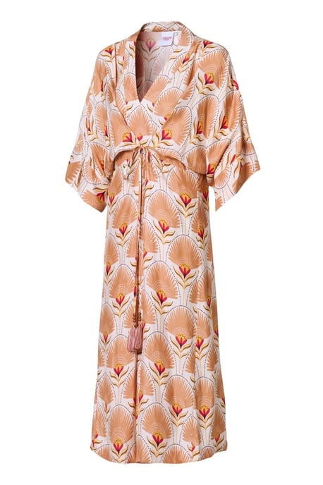 Caroline Tensen Islay Kimono Jurk Zand / Multi - Image 4