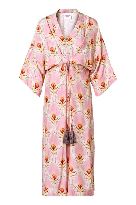 Caroline Tensen Islay Kimono Jurk Lichtroze / Multi - Image 5
