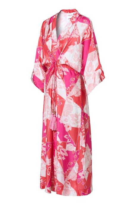 Caroline Tensen Islay Kimono Jurk Roze / Multi - Image 4