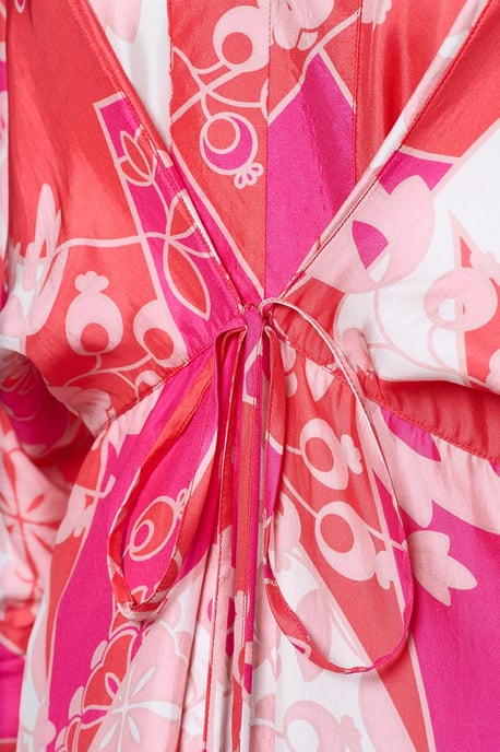 Caroline Tensen Islay Kimono Jurk Roze / Multi - Image 6