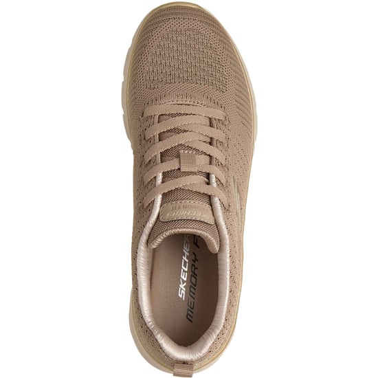 Skechers Fashion Fit 2.0 Polyester Dames Taupe/Gouden Sneakers - Image 3