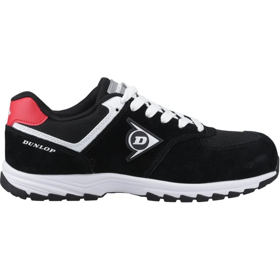 Dunlop Arrow Suède Heren Veiligheidsschoenen Zwart/Rood/Wit - Image 5