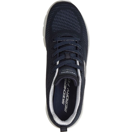 Skechers Fashion Fit 2.0 Polyester Dames Marineblauwe/Zilveren Sneakers - Image 3