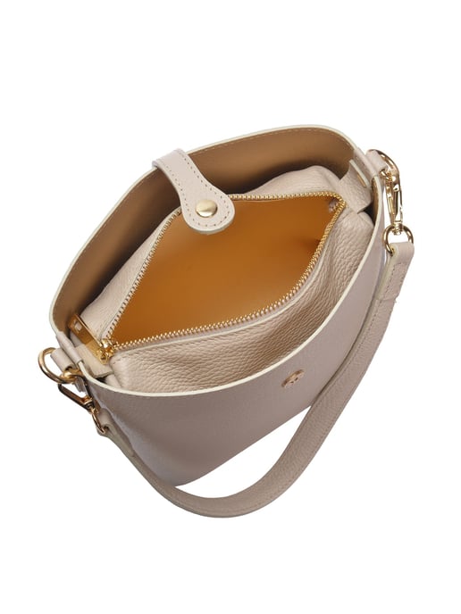 Roberta M Beige Rundleer Tas - Image 4