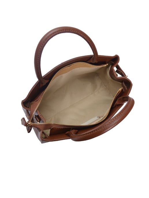 Isabella Rhea Bordeauxrood Rundleer Tas - Image 4