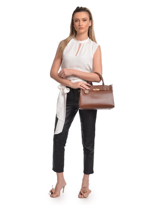 Isabella Rhea Bordeauxrood Rundleer Tas - Image 5