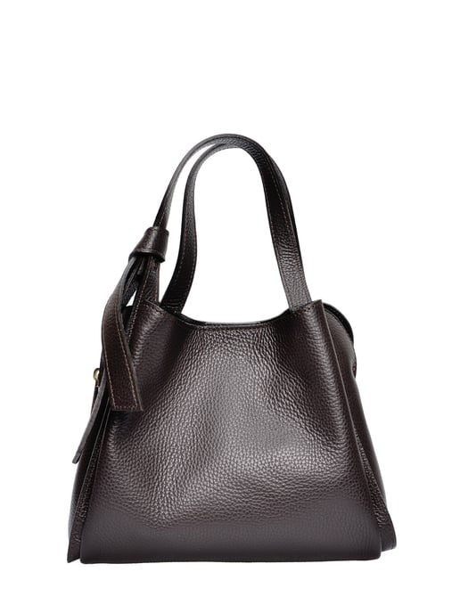 Anna Luchini Bordeauxrood Rundleer Tas - Image 1