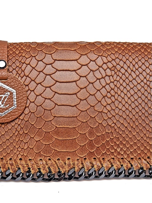 Luisa Vannini Brown Rundleer Tas - Image 3