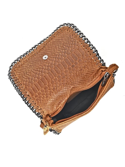 Luisa Vannini Brown Rundleer Tas - Image 4