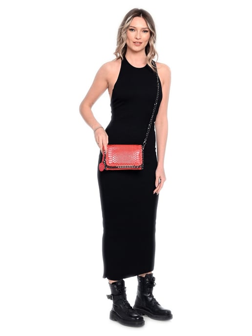 Luisa Vannini Rood Rundleer Tas - Image 5