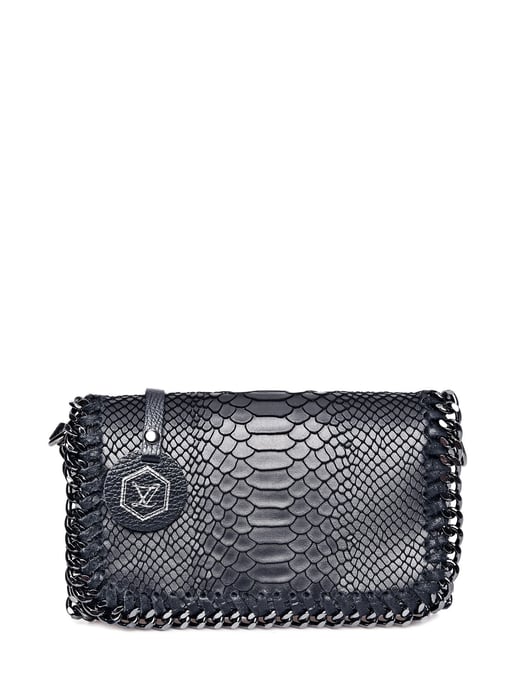 Luisa Vannini Zwart Rundleer Tas - Image 1