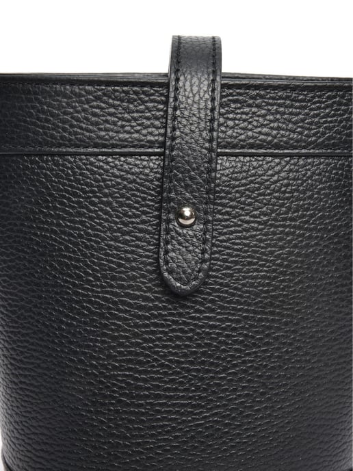 Anna Luchini Zwart Rundleer Tas - Image 3
