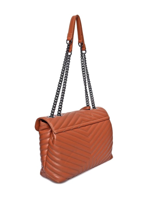 Luisa Vannini Brown Rundleer Tas - Image 2