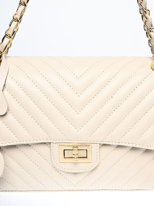 Roberta M Beige Rundleer Tas - Image 3
