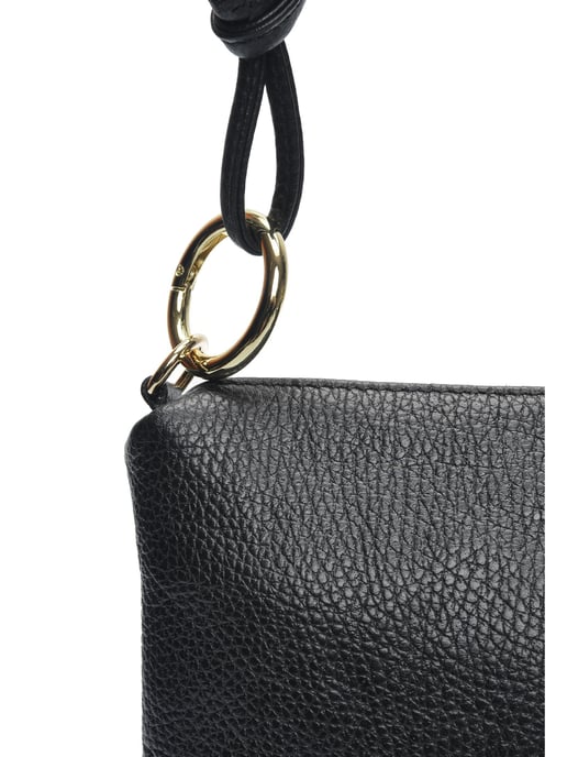 Anna Luchini Zwart Rundleer Tas - Image 3