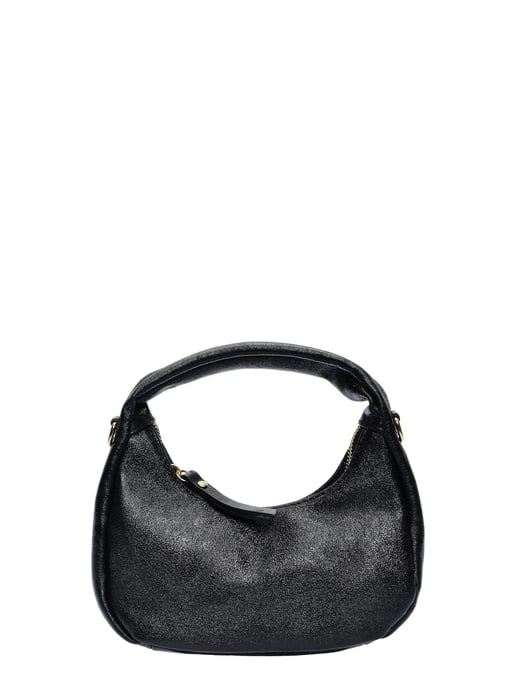 Anna Luchini Zwart Rundleer Tas - Image 1