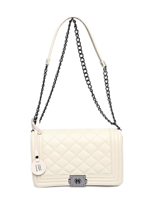 Anna Luchini Beige Rundleer Tas - Image 1