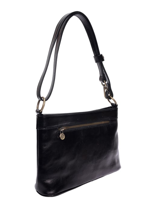 Luisa Vannini Zwart Rundleer Tas - Image 2