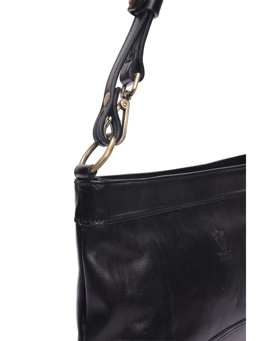 Luisa Vannini Zwart Rundleer Tas - Image 3