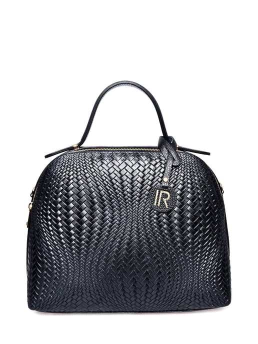 Isabella Rhea Zwart Rundleer Tas - Image 1