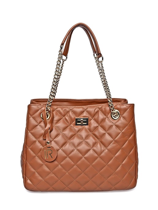 Isabella Rhea Brown Rundleer Tas - Image 1